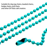 50pcs Mixed Round Ball Bead Chains Dog Tag Connectors Key Chain Bulk