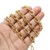 1m Stainless Steel 8mm Chunky Circle Chain Thick O Ring for Jewelry Making
