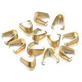 50PCS Stainless Steel Melon Seeds Buckle Pendant Clasps Clips for Jewelry Making