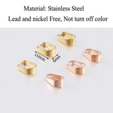 50PCS Stainless Steel Melon Seeds Buckle Pendant Clasps Clips for Jewelry Making