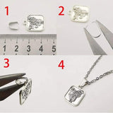 50PCS Stainless Steel Melon Seeds Buckle Pendant Clasps Clips for Jewelry Making