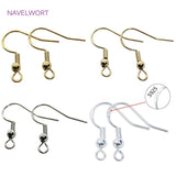 14K Plated Earring Hooks Brass Ear Wire For DIY Earring Crafts