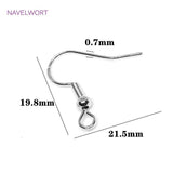 14K Plated Earring Hooks Brass Ear Wire For DIY Earring Crafts