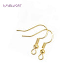 14K Plated Earring Hooks Brass Ear Wire For DIY Earring Crafts