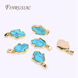 18K Plated Turquoise Hamsa Charms Pendant Necklace Making