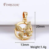 18K Butterfly Pendant DIY Necklace Making Accessory