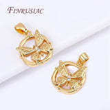 18K Butterfly Pendant DIY Necklace Making Accessory