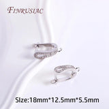 DIY Zircon Earrings Hooks Lever Back Components