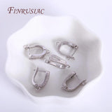 DIY Zircon Earrings Hooks Lever Back Components