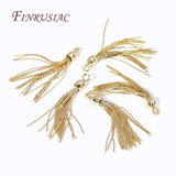 18K Plated Brass Metal Chains Tassel Charms For Earrings
