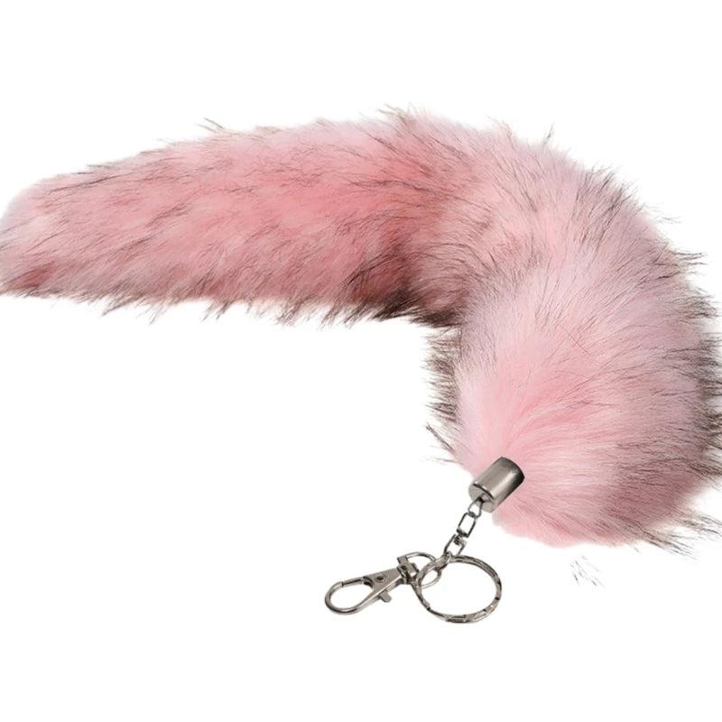 Foxes Tail Tassels Keychain Hanging Ornaments Unique Charm Keyring Decoration
