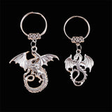 Vintage Dragon Pendant Keychain Retro Jewelry Bag Charms for Men