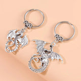 Vintage Dragon Pendant Keychain Retro Jewelry Bag Charms for Men