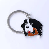 Bernese Dog Charm Key Chain Pet Animal Key Ring Jewelry