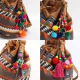 Charm Pom Pom Keychain Tassel Trinket Pompom Key Chain Bag Charms Women
