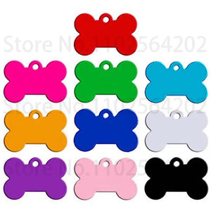 20Pcs Custom Bone Shape Aluminum Keyring Pendant Engravable Charm