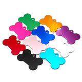 20Pcs Custom Bone Shape Aluminum Keyring Pendant Engravable Charm