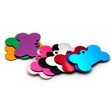 20Pcs Custom Bone Shape Aluminum Keyring Pendant Engravable Charm