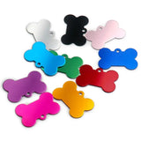 20Pcs Custom Bone Shape Aluminum Keyring Pendant Engravable Charm
