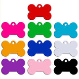 20Pcs Custom Bone Shape Aluminum Keyring Pendant Engravable Charm