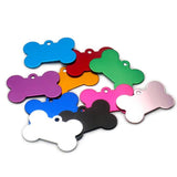 20Pcs Custom Bone Shape Aluminum Keyring Pendant Engravable Charm
