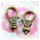 10pcs 15*30MM Charms Lobster Clasp Bronze Plated Key Chains DIY Findings