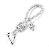 Glitter Rhinestone Key Chain with Charms Car Key Decor