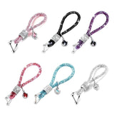 Glitter Rhinestone Key Chain with Charms Car Key Decor