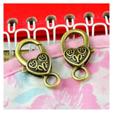 30pcs Charms Lobster clasp Antique Bronze Key chain DIY Jewelry Findings