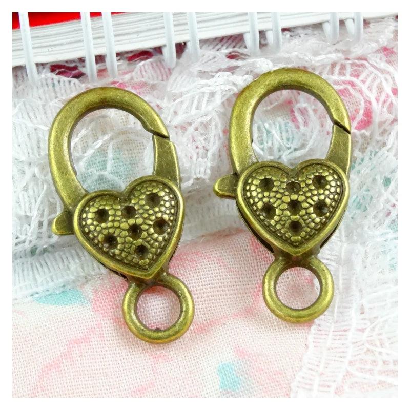 30pcs 14*26MM Charms Lobster clasp Antique bronze Plated Zinc Alloy Key chain