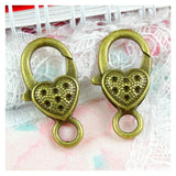 30pcs 14*26MM Charms Lobster clasp Antique bronze Plated Zinc Alloy Key chain