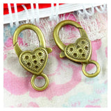 30pcs 14*26MM Charms Lobster clasp Antique bronze Plated Zinc Alloy Key chain