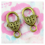 30pcs 14*26MM Charms Lobster clasp Antique bronze Plated Zinc Alloy Key chain