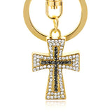 Charm Crystal Cross Keyring Lucky Purse Pendant Women Keychain K310