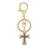 Charm Crystal Cross Keyring Lucky Purse Pendant Women Keychain K310