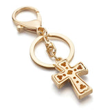 Charm Crystal Cross Keyring Lucky Purse Pendant Women Keychain K310