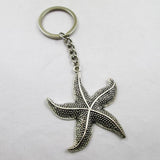 3pcs Starfish Charm Keyring Pendant Keychain