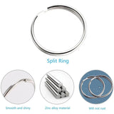 10pcs Silver Rhodium Lobster Clasp Key Hook Split Key Ring Findings DIY