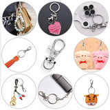 10pcs Silver Rhodium Lobster Clasp Key Hook Split Key Ring Findings DIY