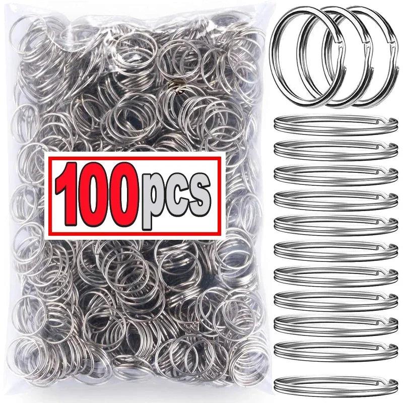 Stainless Steel Key Ring 25mm Round Split Keychain Blank Circle DIY Findings