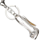 Alloy High Heels Keychain Rhinestone Crystal Purse Car Key Chain