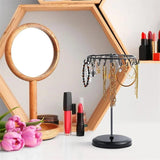 Metal Jewelry Stand with 23 Hooks - Necklace Bracelet Ring Organizer