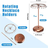 Metal Jewelry Stand with 23 Hooks - Necklace Bracelet Ring Organizer