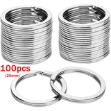 100PCS Stainless Steel Double Jump Rings for Jewelry Making 30/25mm