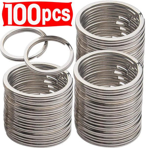 100PCS Stainless Steel Double Jump Rings for Jewelry Making 30/25mm