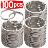 100PCS Stainless Steel Double Jump Rings for Jewelry Making 30/25mm