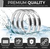 100PCS Stainless Steel Double Jump Rings for Jewelry Making 30/25mm