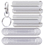 30pcs Metal Swivel Lanyard Snap Hooks and Split Key Rings Chain
