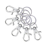 30pcs Metal Swivel Lanyard Snap Hooks and Split Key Rings Chain