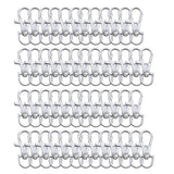 30pcs Metal Swivel Lanyard Snap Hooks and Split Key Rings Chain